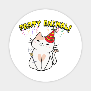 Party Animal Persian Cat Magnet